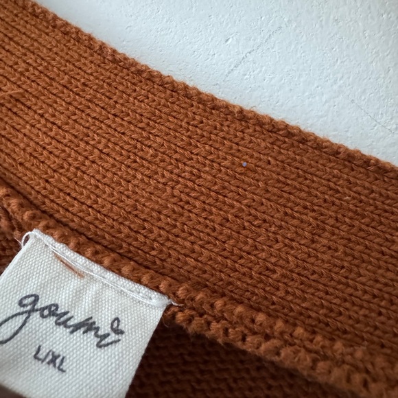 Goumi Organic Knit Button Down Cardigan Sweater Sienna Brown - Picture 6 of 7